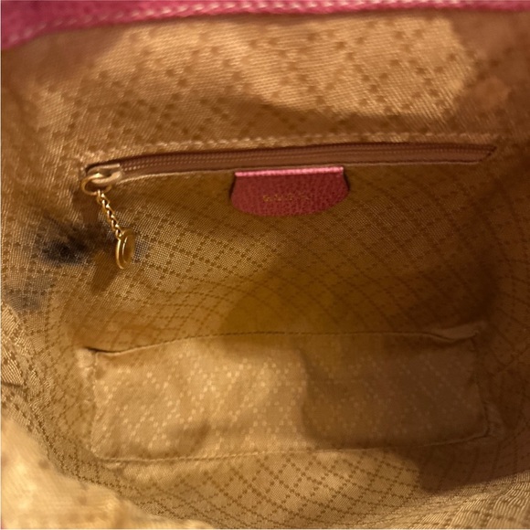 Pink GUCCI Suede Women's Backpack(Vintage) - Picture 9 of 10